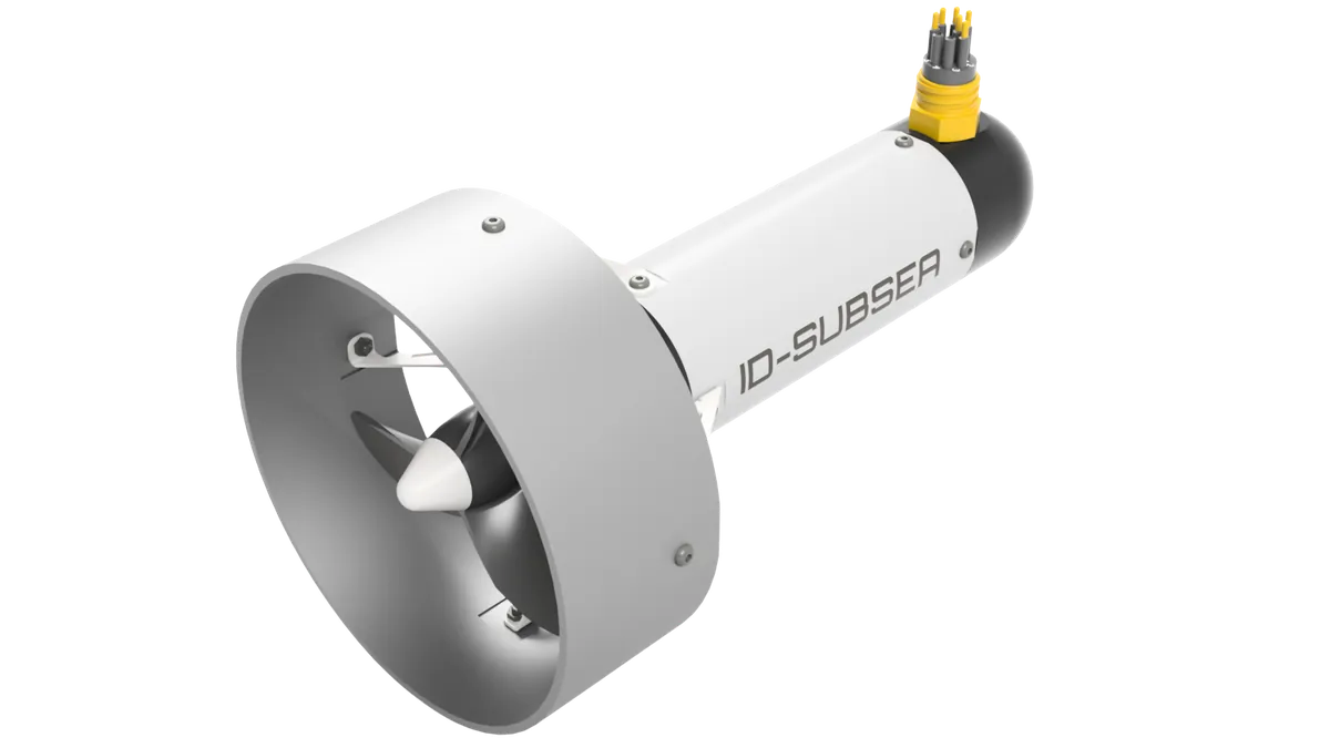 Renderização do propulsor submarino em desenvolvimento pela ID-SUBSEA